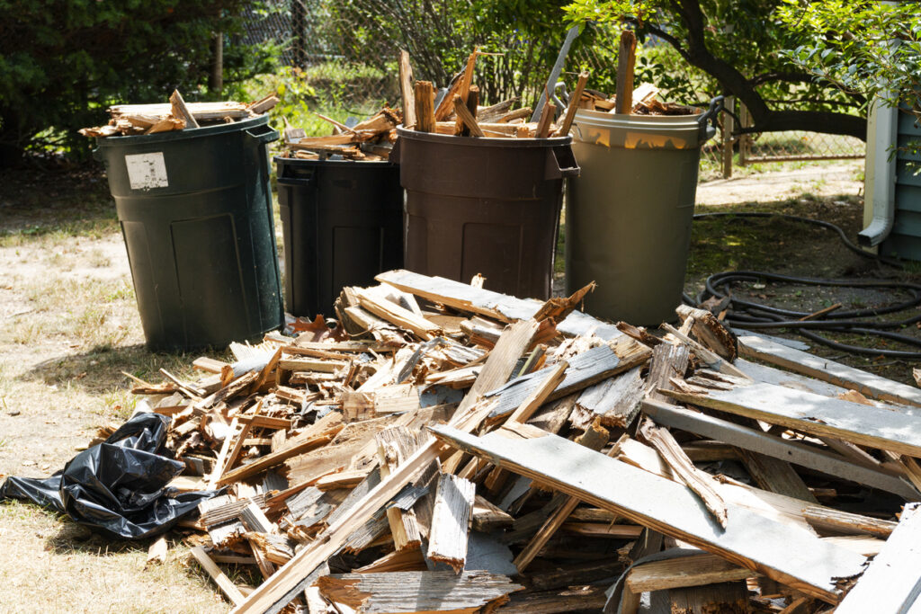 clean up debris after wind damage